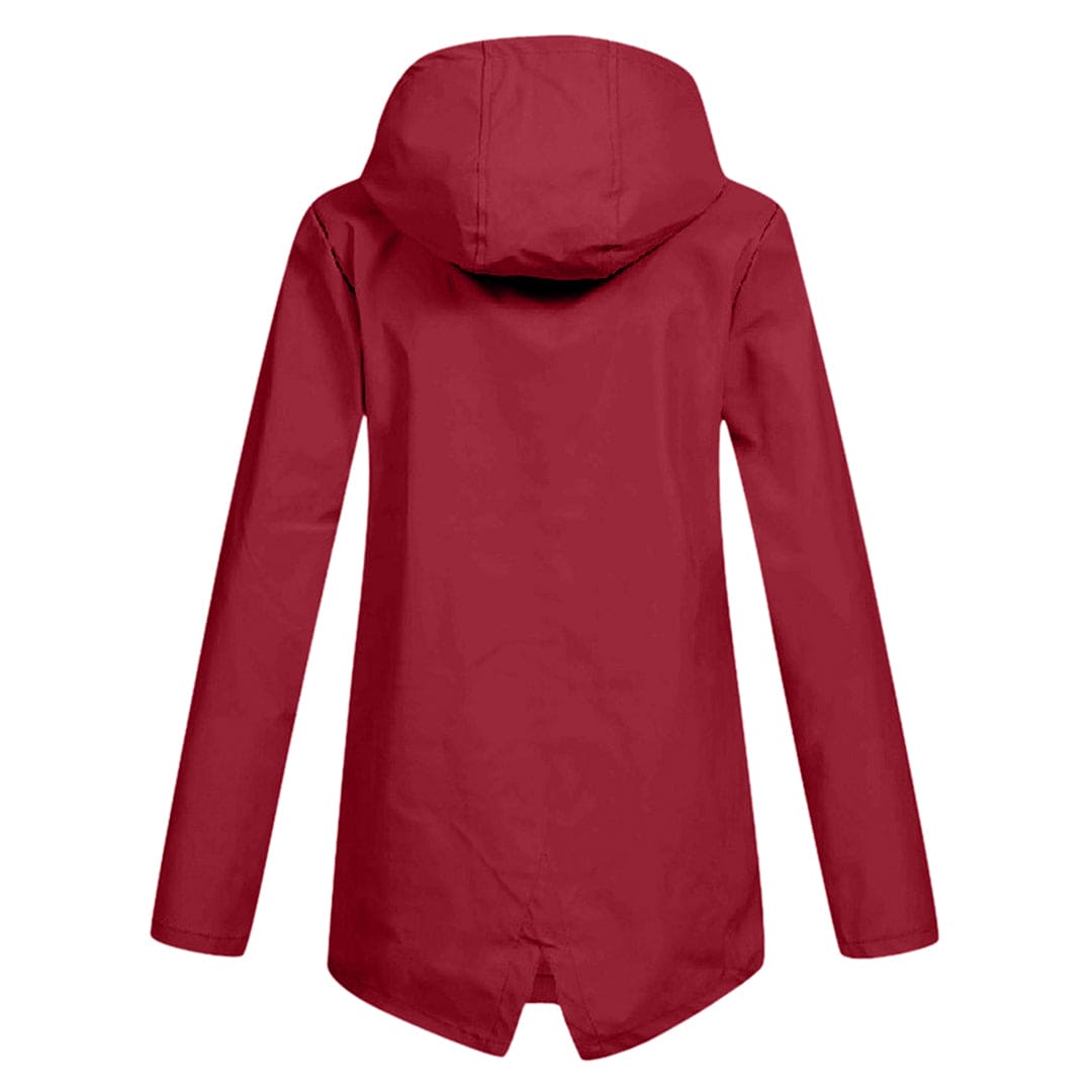 NOUVEAU RICHE Damen Regenjacke Kapuze Wasserdichte Modisch Durch Den Regen