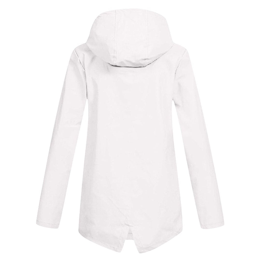 NOUVEAU RICHE Damen Regenjacke Kapuze Wasserdichte Modisch Durch Den Regen
