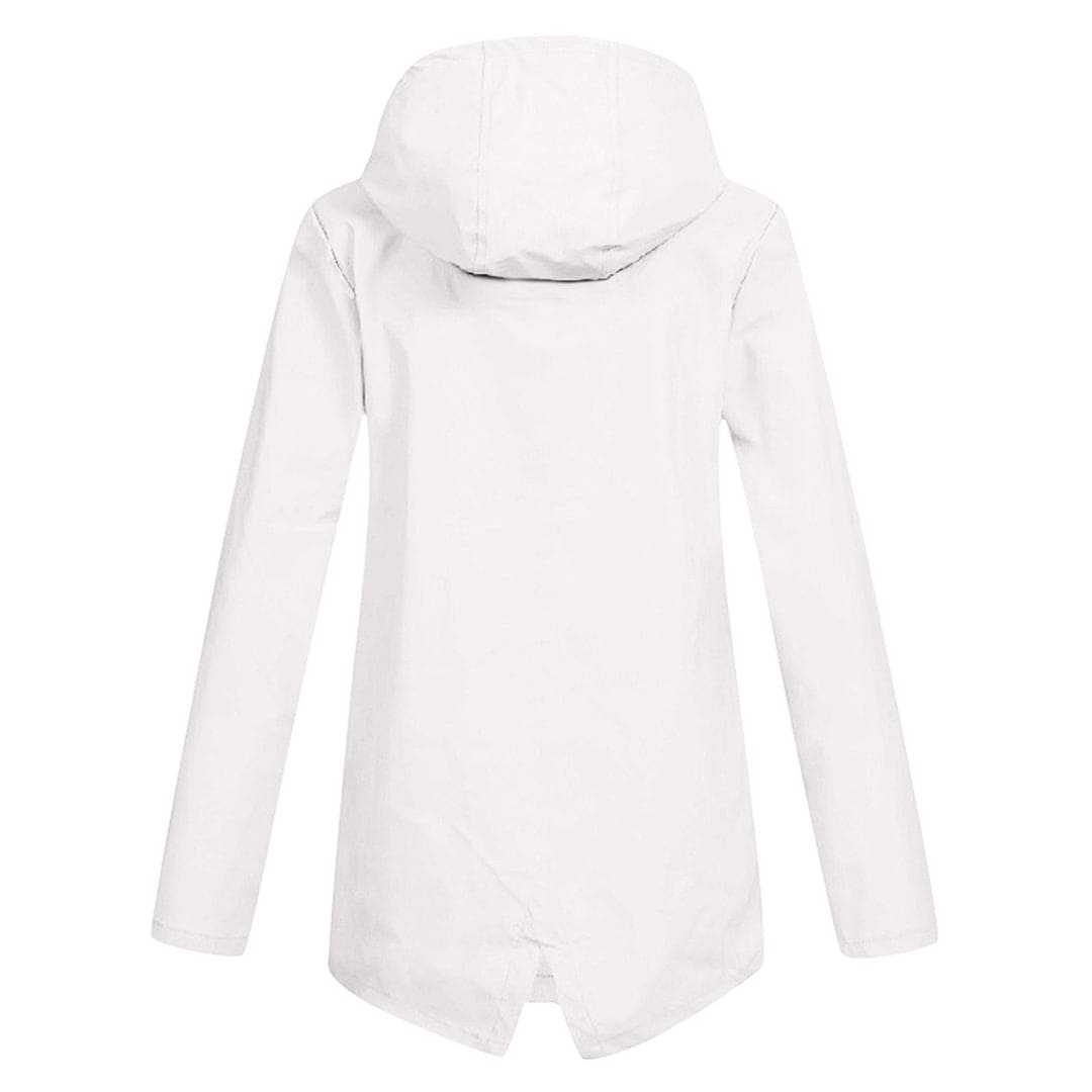 NOUVEAU RICHE Damen Regenjacke Kapuze Wasserdichte Modisch Durch Den Regen