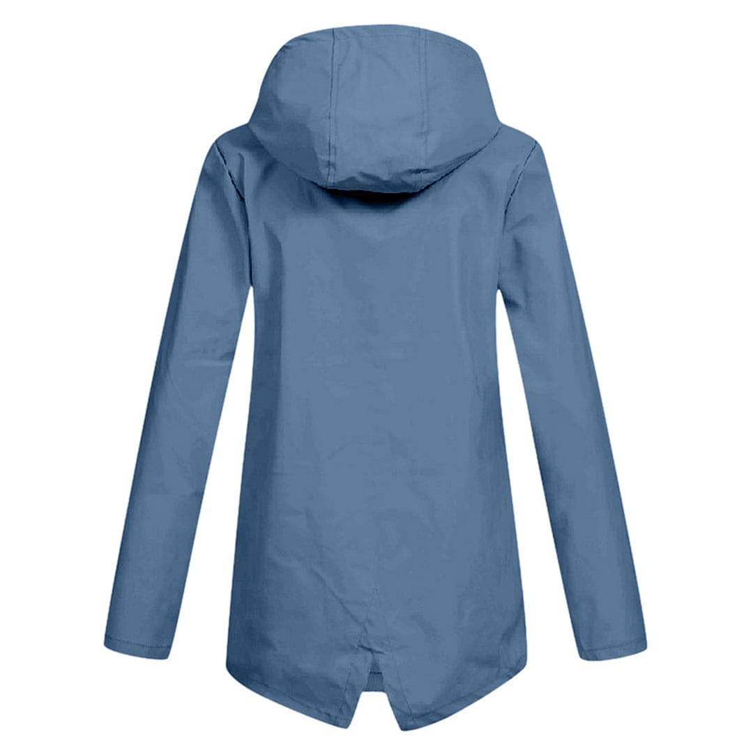 NOUVEAU RICHE Damen Regenjacke Kapuze Wasserdichte Modisch Durch Den Regen