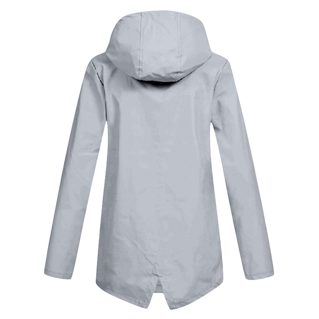 NOUVEAU RICHE Damen Regenjacke Kapuze Wasserdichte Modisch Durch Den Regen