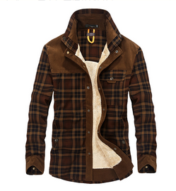 NOUVEAU RICHE Warme Karierte Flanelljacke Mit Fleecefutter Für Herren Im Klassischen Stil Ideal Für Kühle Tage Kaffee