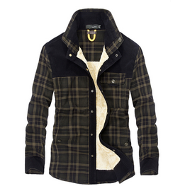 NOUVEAU RICHE Warme Karierte Flanelljacke Mit Fleecefutter Für Herren Im Klassischen Stil Ideal Für Kühle Tage Marinegrün