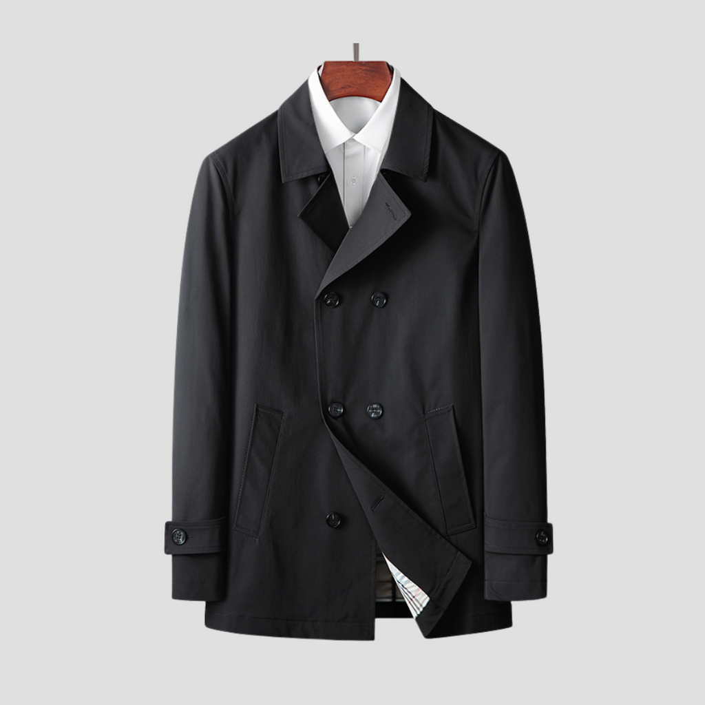 NOUVEAU RICHE Windjacke Strukturierte Leichtigkeit Pflegeleicht Urban Schwarz