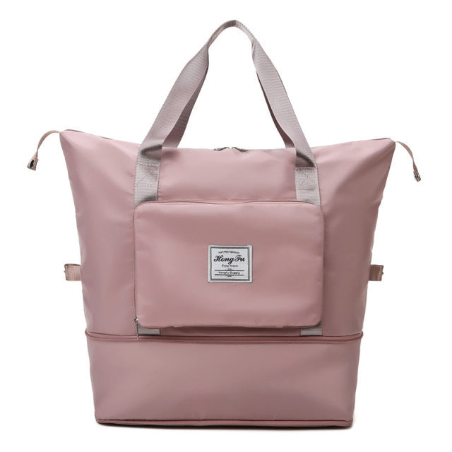 NOUVEAU RICHE Faltbare Handgepäcktasche Ultraleicht 40 L Packbar Hellrosa