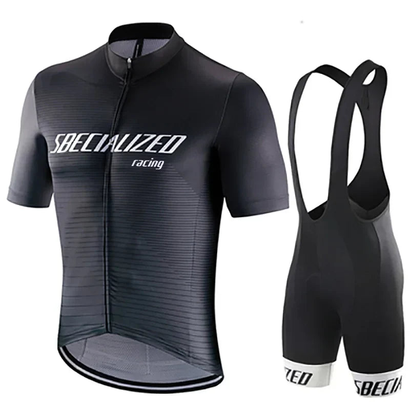 NOUVEAU RICHE Herren Velobekleidung Set Sommer – Atmungsaktives Radtrikot und Trägerhose, schnelltrocknend, 21 Designs, S–2XL – Hommes