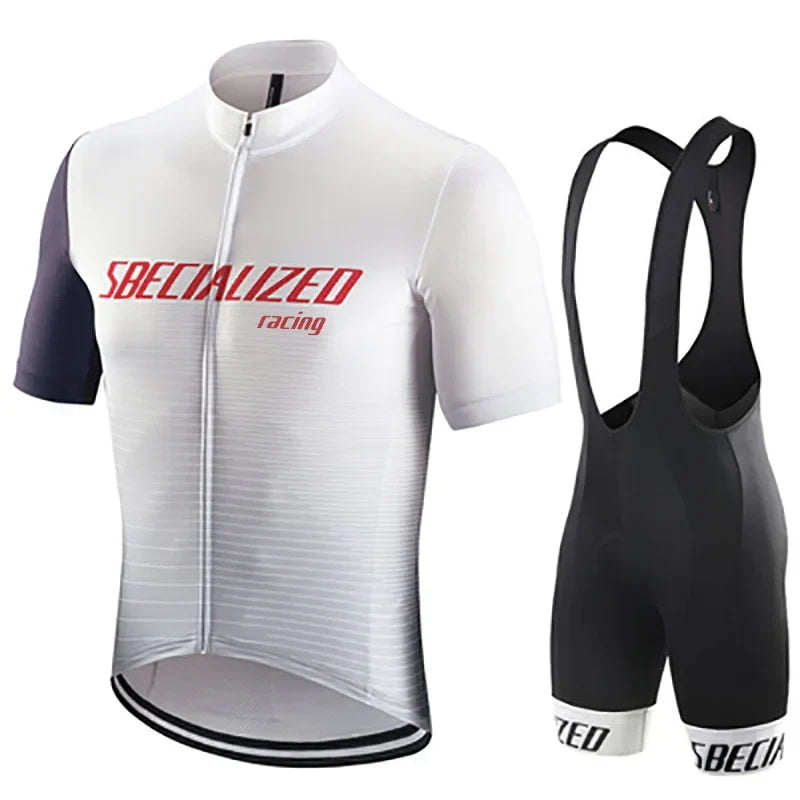 NOUVEAU RICHE Herren Velobekleidung Set Sommer – Atmungsaktives Radtrikot und Trägerhose, schnelltrocknend, 21 Designs, S–2XL – Hommes