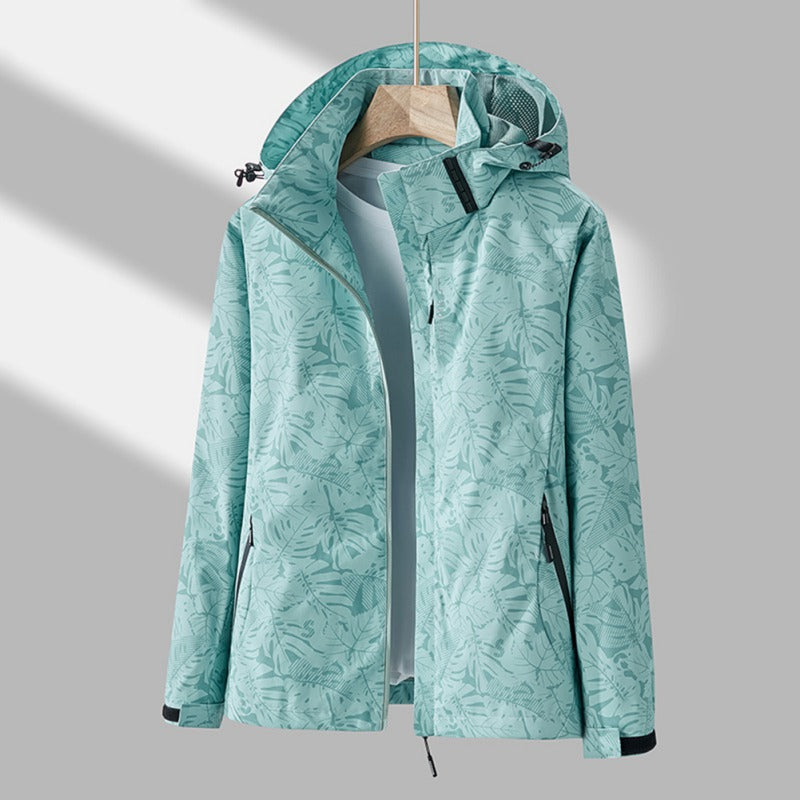 NOUVEAU RICHE Wasser Und Winddichte Outdoorjacke Herren Mit Kapuze Türkis
