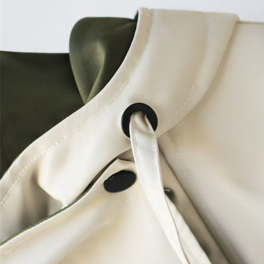 NOUVEAU RICHE Windbreaker-Jacke Winddicht Wasserdicht Taillenzug Doppellagige