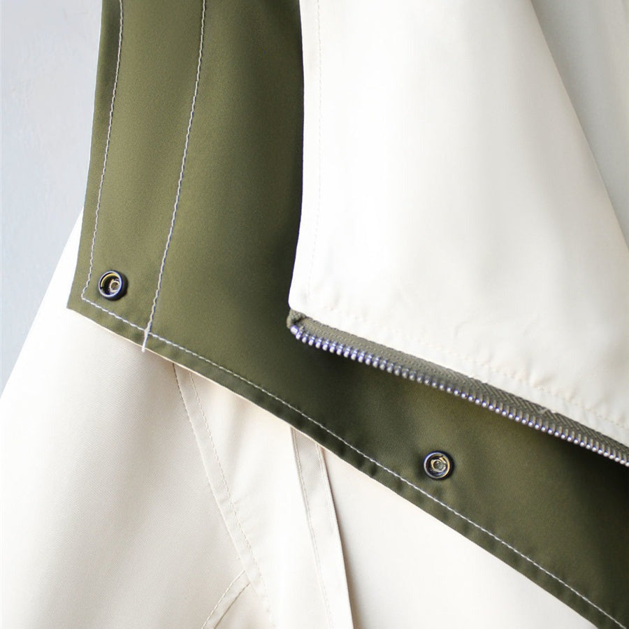 NOUVEAU RICHE Windbreaker-Jacke Winddicht Wasserdicht Taillenzug Doppellagige