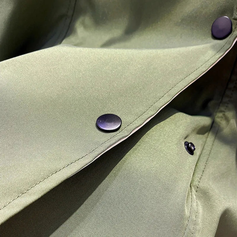 NOUVEAU RICHE Windbreaker-Jacke Winddicht Wasserdicht Taillenzug Doppellagige