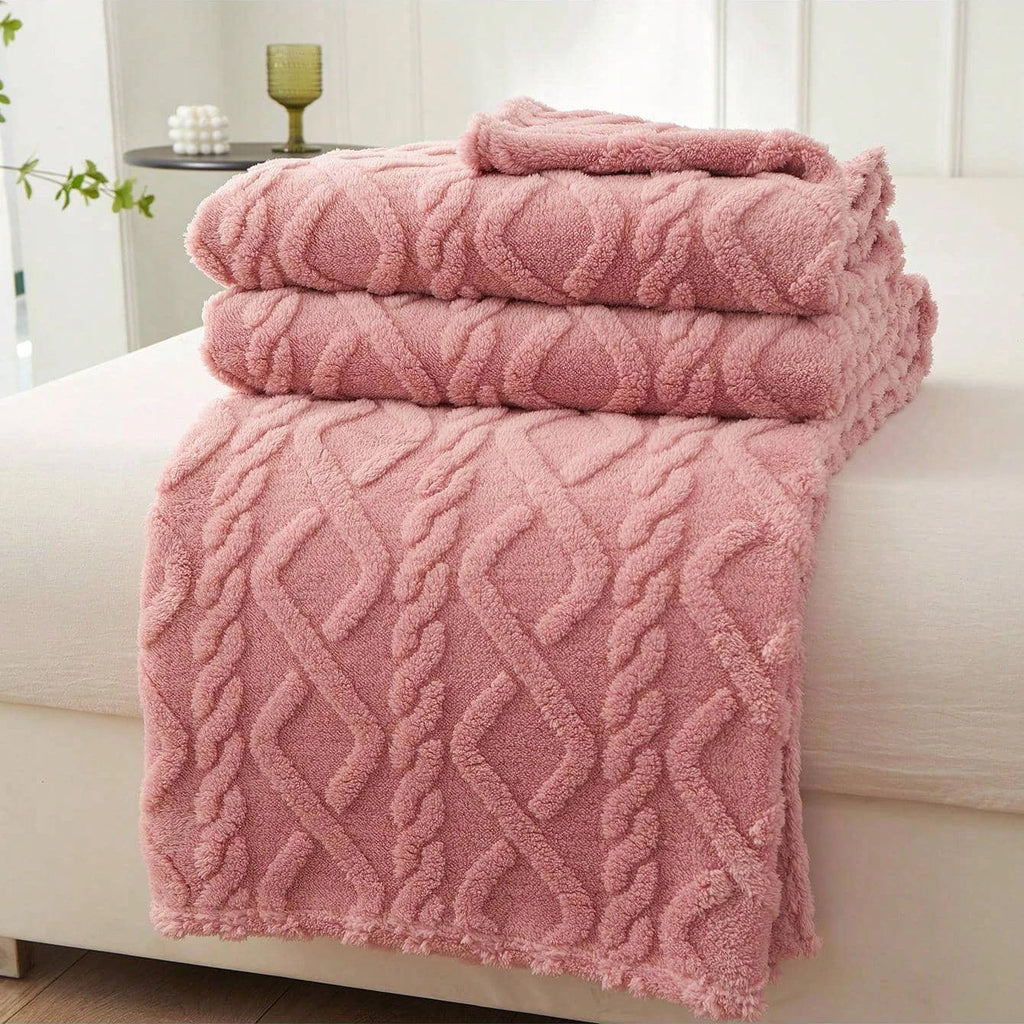 NOUVEAU RICHE Fleece-Decke Koralle 150x200 cm Für Wohnzimmer Und Nickerchen Rosa