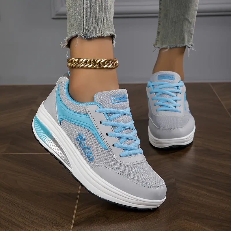 NOUVEAU RICHE Schuhe Mit Luftpolster Für Schmerzfreies Gehen Senioren Grau Blau