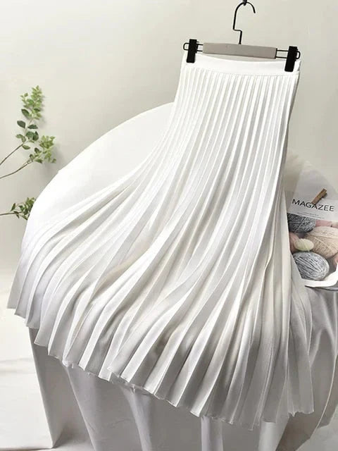 Foster | Plissierter A-Linien-Maxirock für Damen | Hohe Taille 7