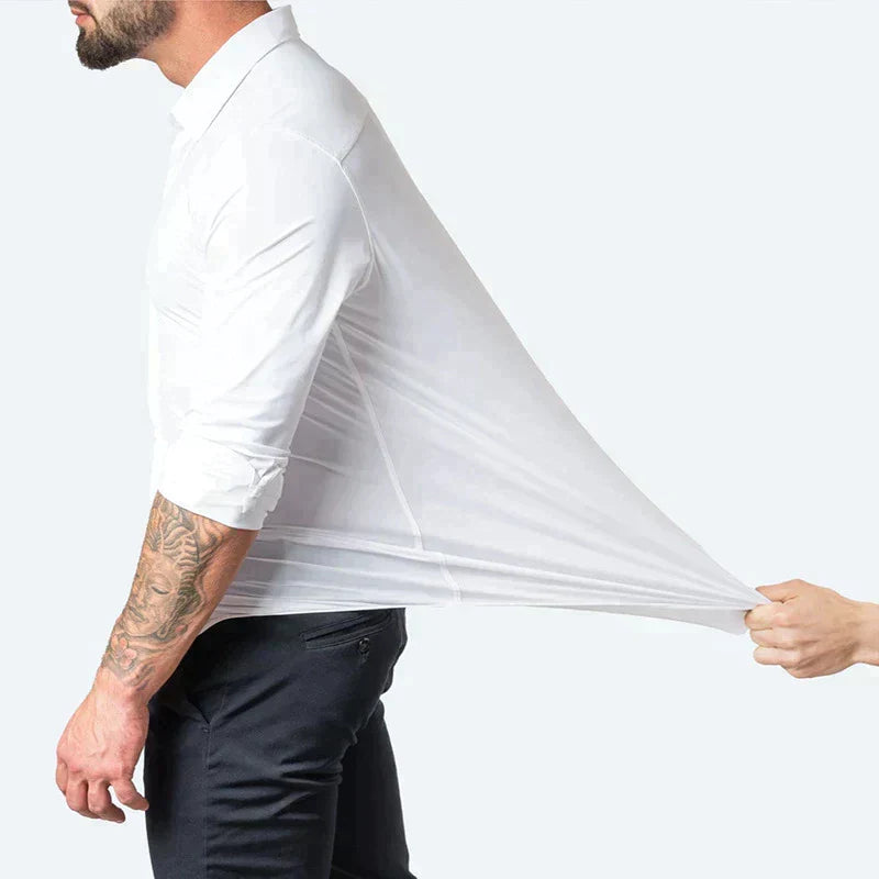 NOUVEAU RICHE Herren Stretch Shirt Bequemes Hemd Mit Superstretch