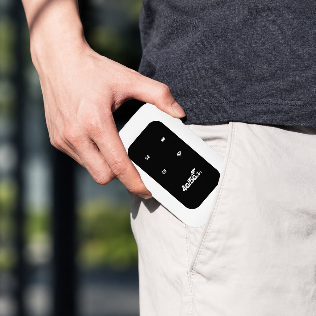 NOUVEAU RICHE Mobiler 4G WLAN-Router mit SIM-Karte – Mobiler Hotspot für Wohnmobil, Wohnwagen und Reisen, 10 Geräte, 150 Mbit/s