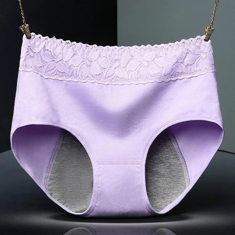 NOUVEAU RICHE Frauen Unterwäsche Auslaufsicher Baumwolle Nahtlose Slips Hellviolett