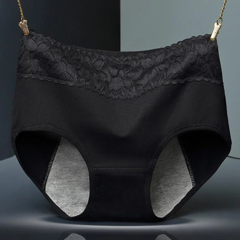 NOUVEAU RICHE Frauen Unterwäsche Auslaufsicher Baumwolle Nahtlose Slips Schwarz