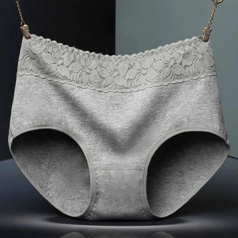 NOUVEAU RICHE Frauen Unterwäsche Auslaufsicher Baumwolle Nahtlose Slips Grau