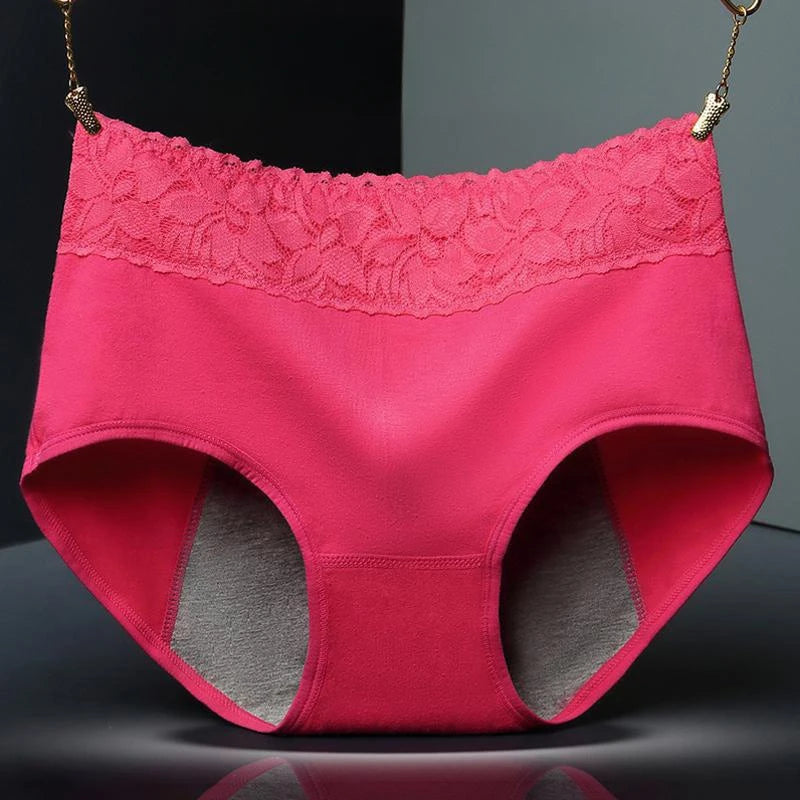 NOUVEAU RICHE Frauen Unterwäsche Auslaufsicher Baumwolle Nahtlose Slips Wassermelonenrot