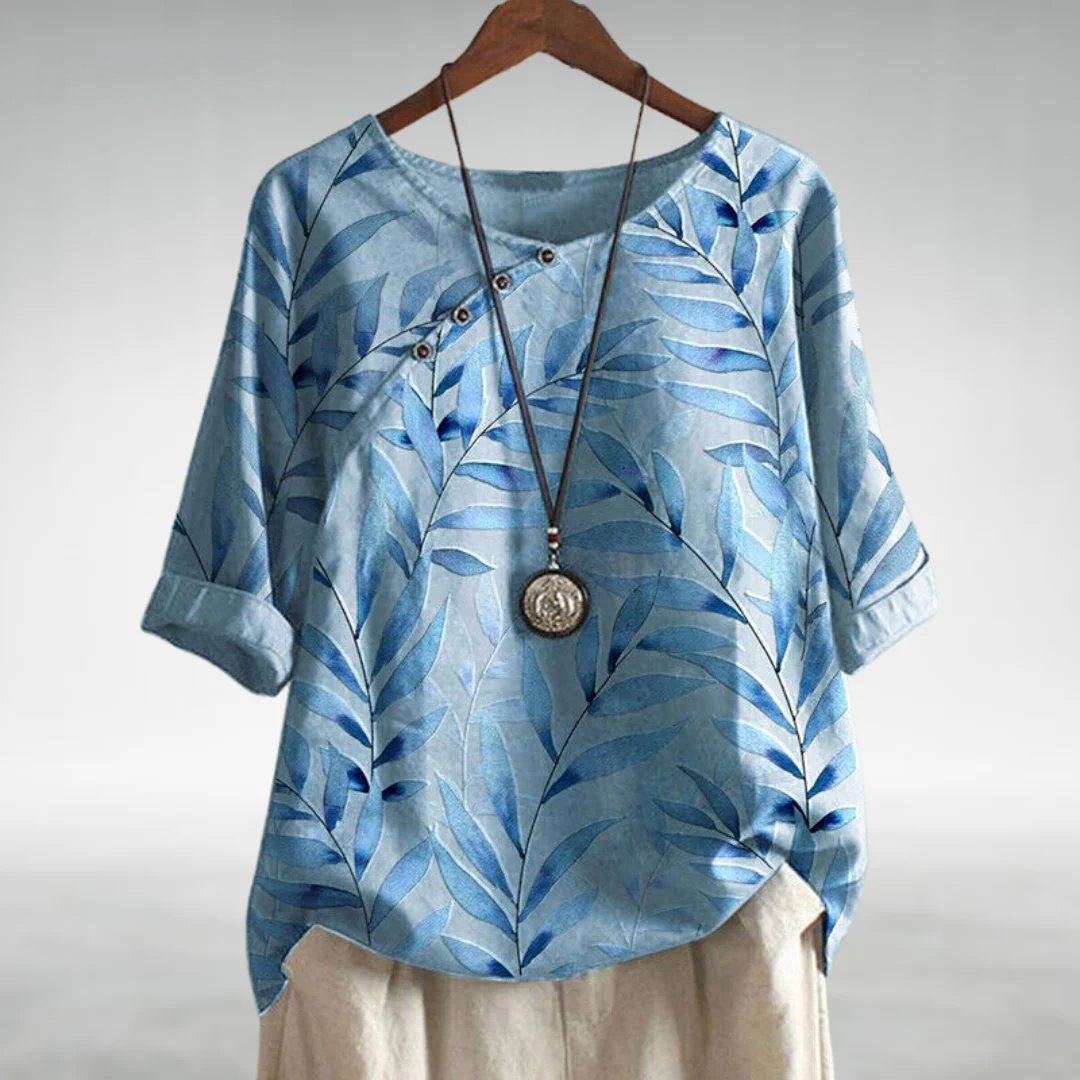 NOUVEAU RICHE Sommeroberteil Leichtes Oberteil Mit Weichem Tragekomfort Blau