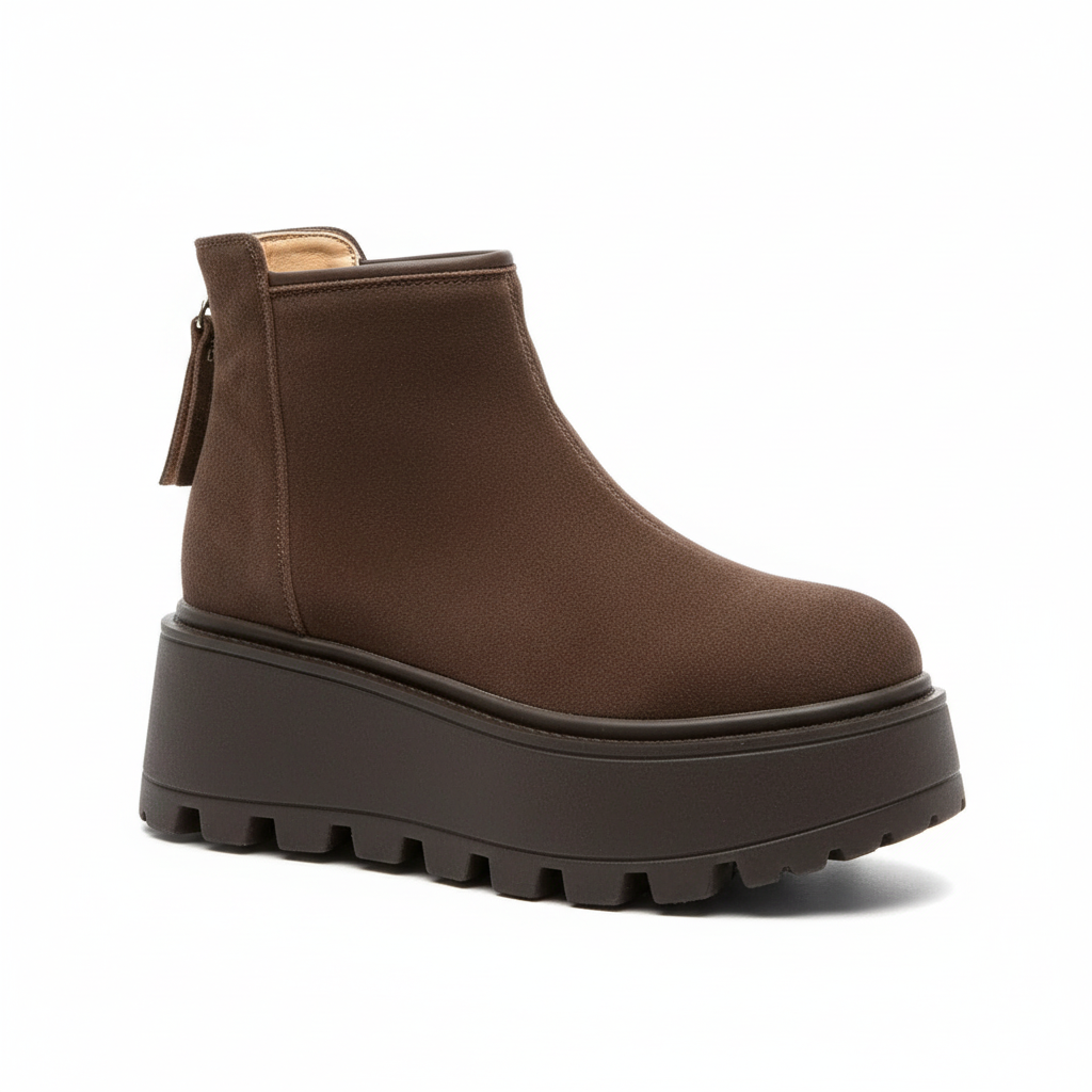 Frauen Schnee Stiefel Wildleder Echtes Leder Kuh Keil Winter