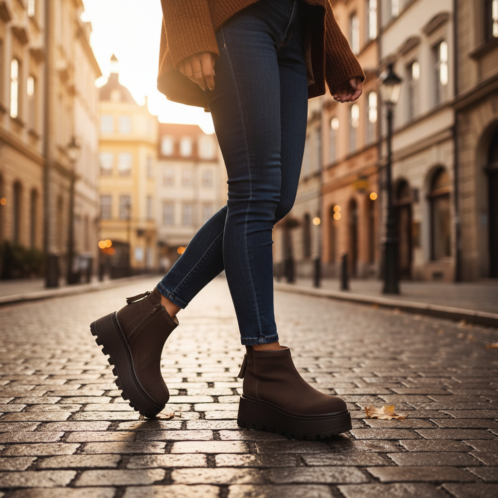 Frauen Schnee Stiefel Wildleder Echtes Leder Kuh Keil Winter