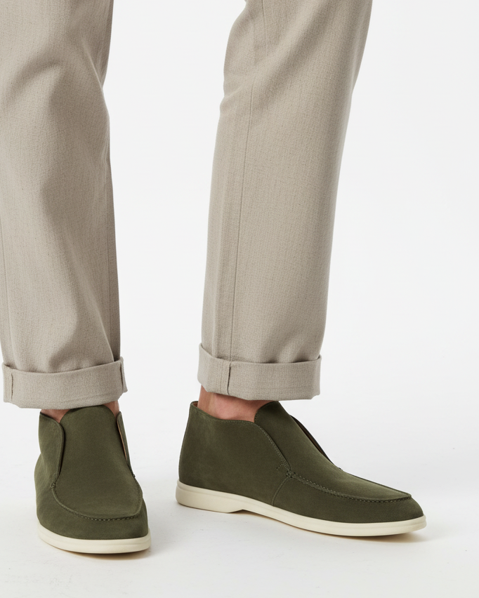 Classic Herren-Loafer aus Wildleder Tiefgrün