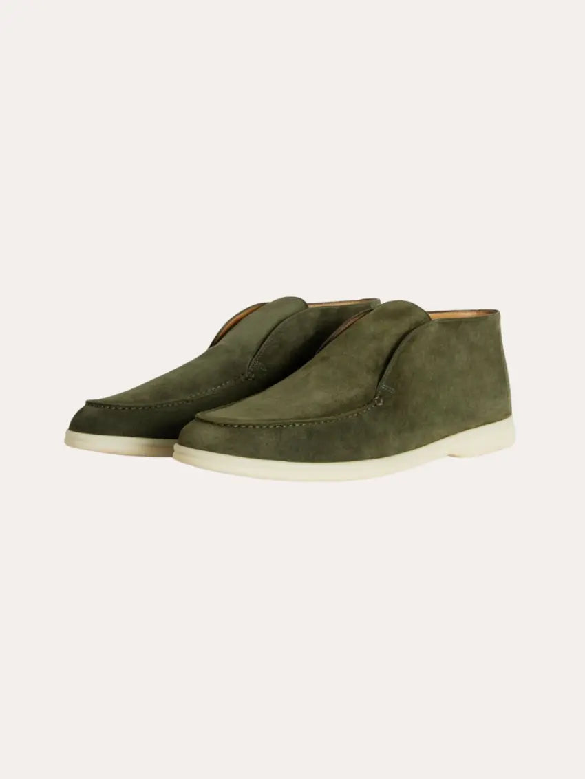 NOUVEAU RICHE Men's Loafers Profond Green Size 10 Suede Casual Dress Shoes Dark Green