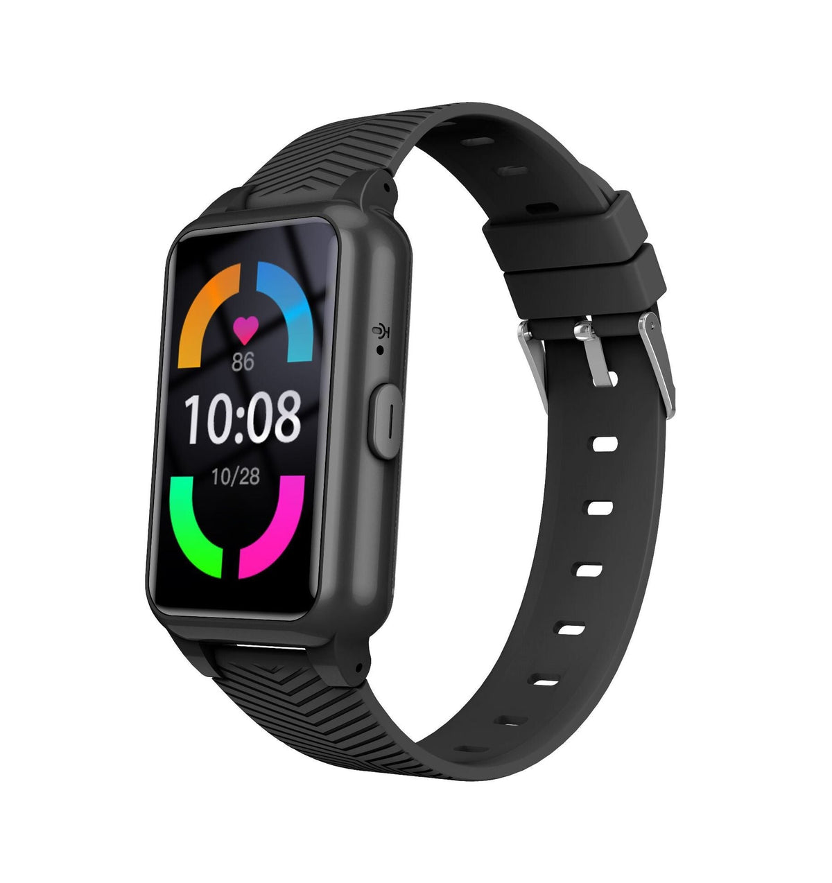 NOUVEAU RICHE GPS Smartwatch für Senioren mit Sturzerkennung & SOS-Taste – 4G Notrufuhr mit Standortfreigabe für Kontakte, 4 Farben Schwarz