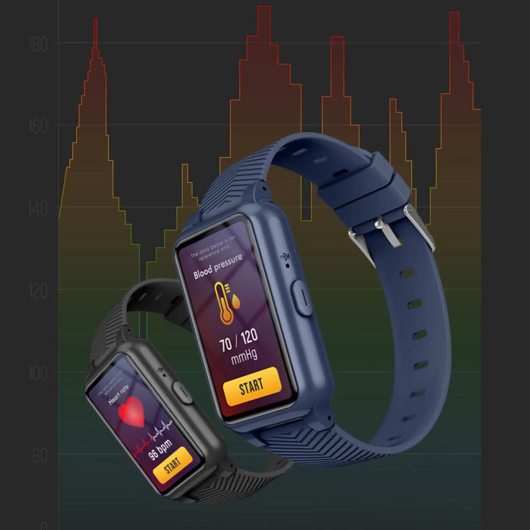 NOUVEAU RICHE GPS Smartwatch für Senioren mit Sturzerkennung & SOS-Taste – 4G Notrufuhr mit Standortfreigabe für Kontakte, 4 Farben