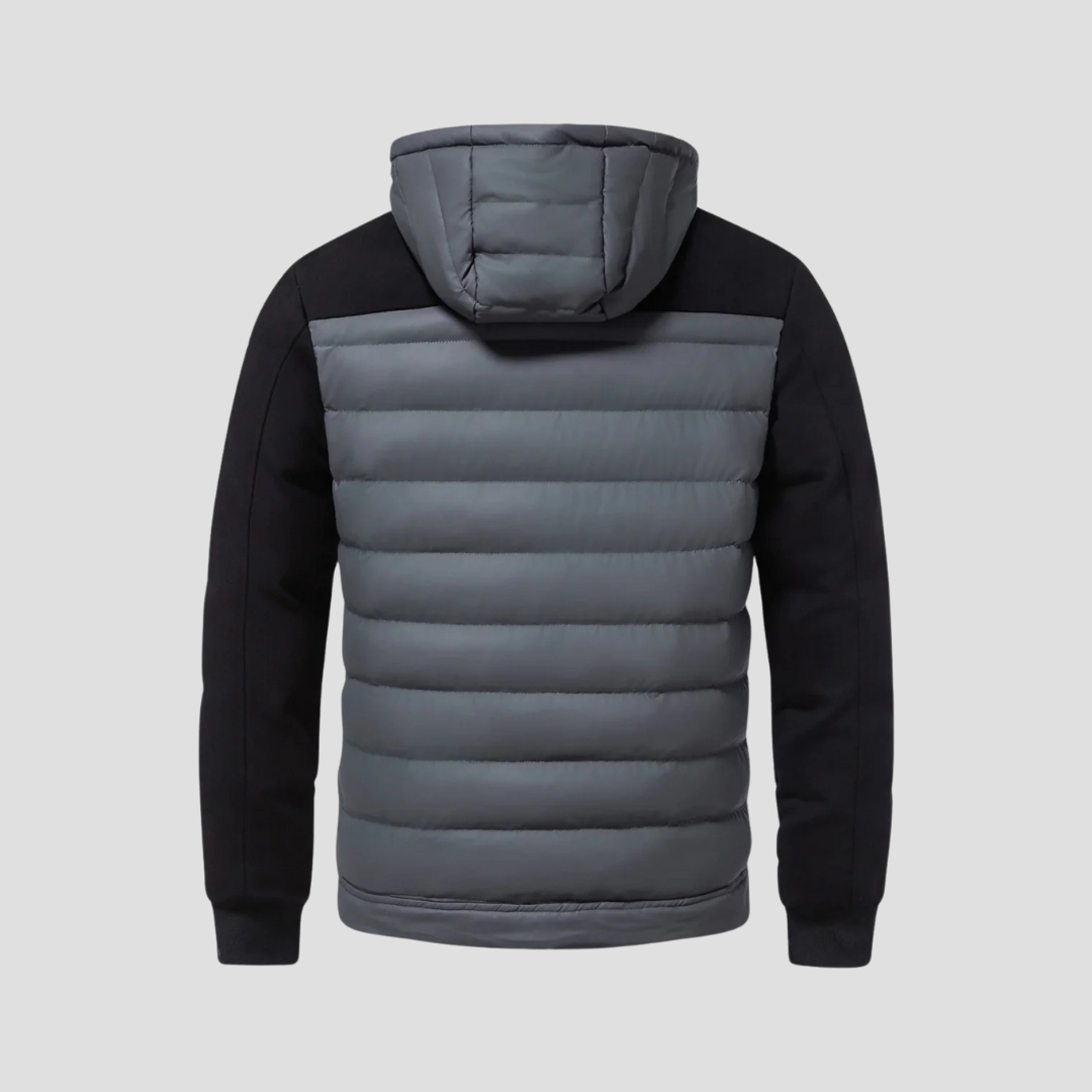 NOUVEAU RICHE Steppjacke mit Kapuze Kontrastärmel Isolierte Wärme