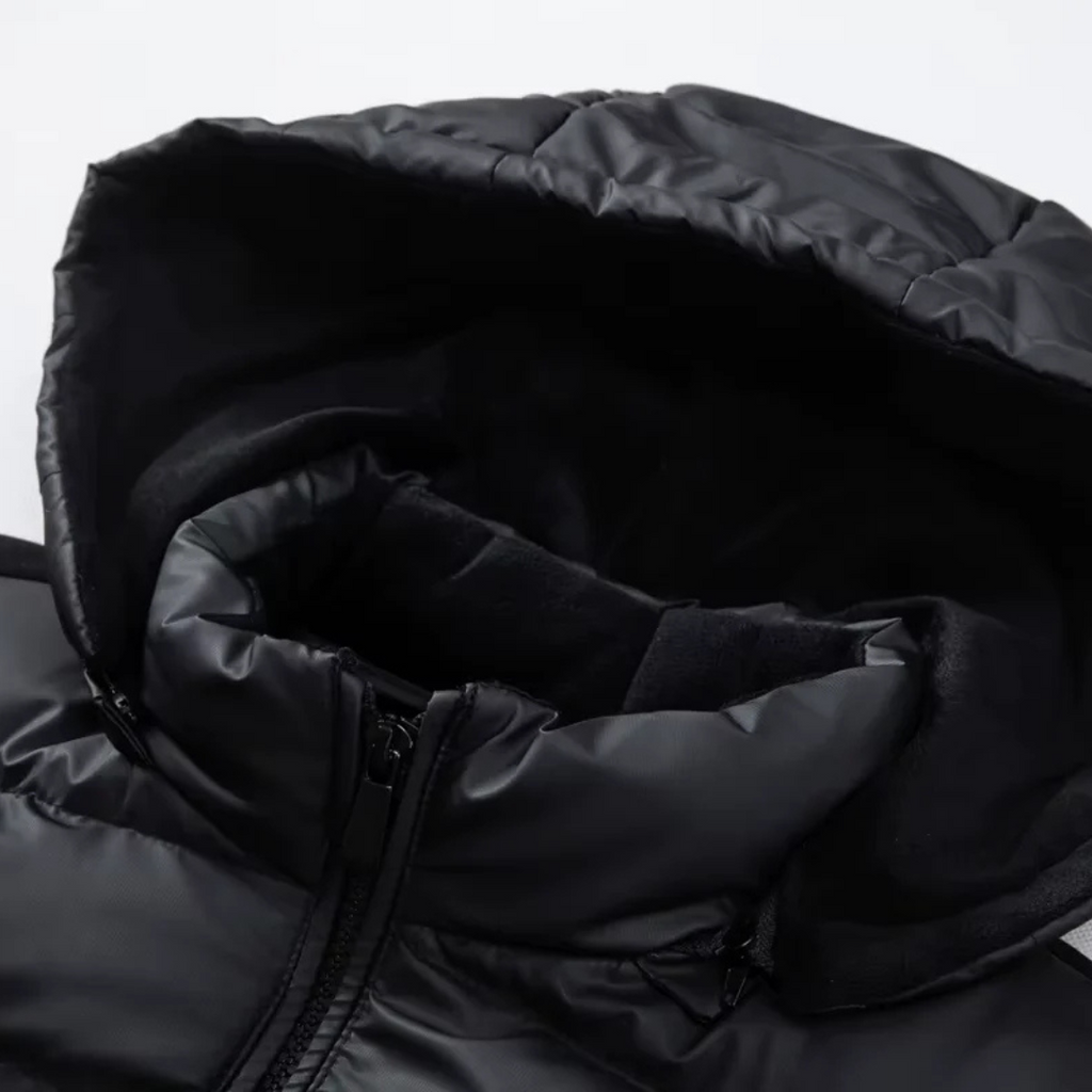 NOUVEAU RICHE Steppjacke mit Kapuze Kontrastärmel Isolierte Wärme