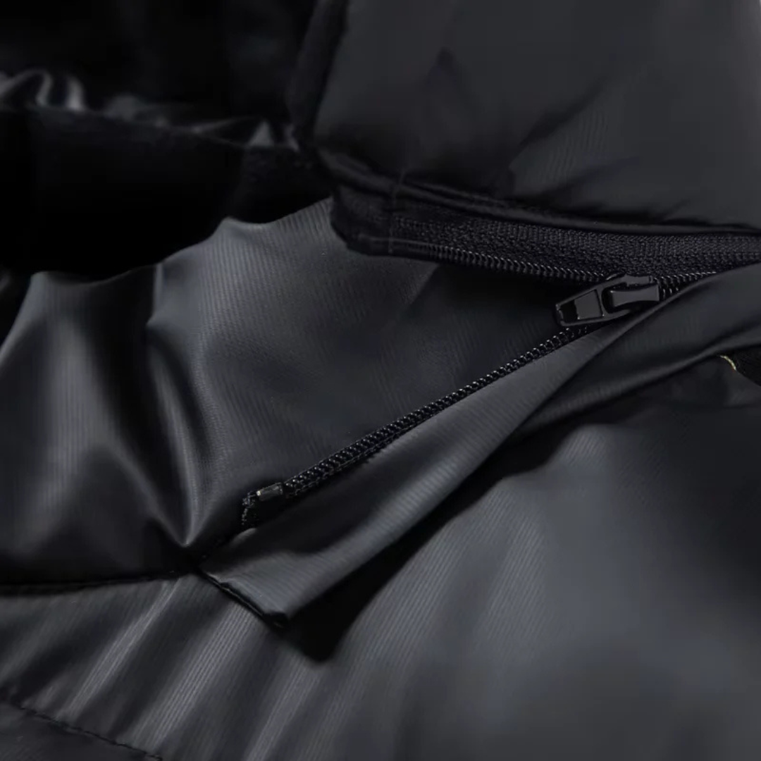 NOUVEAU RICHE Steppjacke mit Kapuze Kontrastärmel Isolierte Wärme