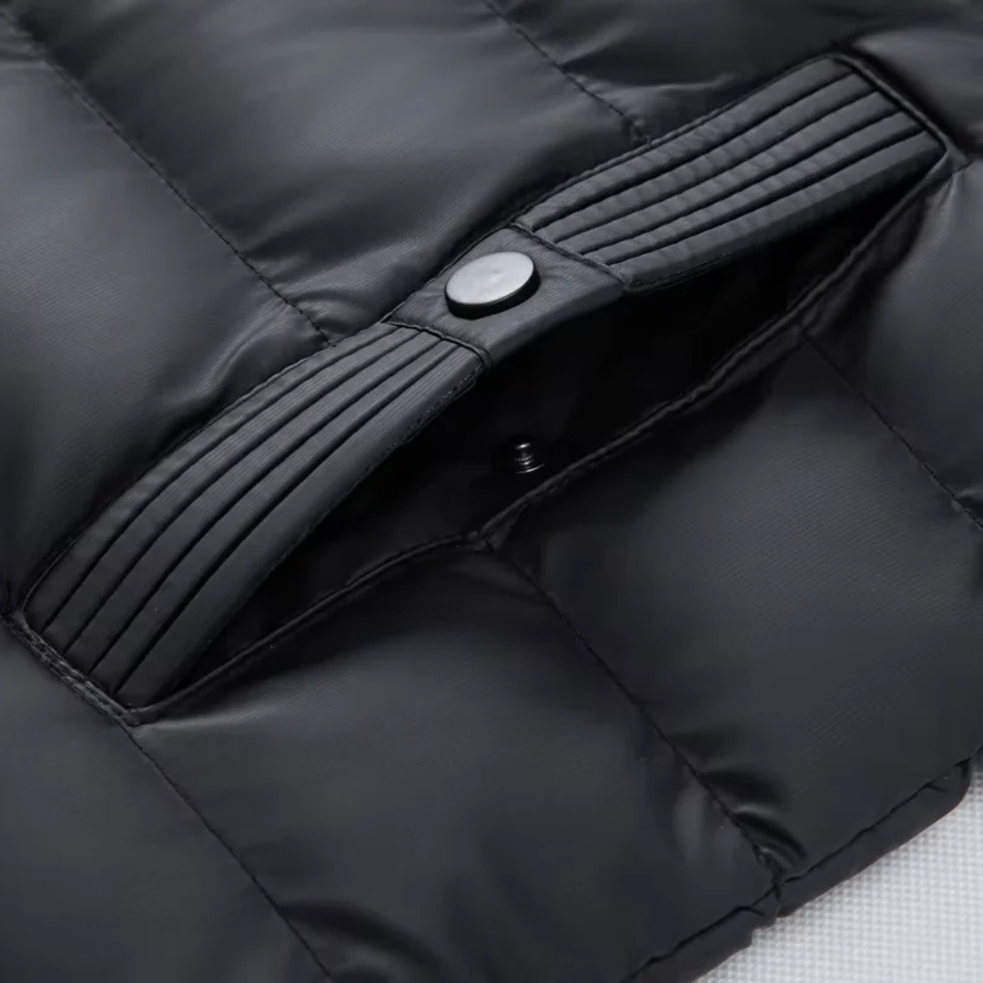 NOUVEAU RICHE Steppjacke mit Kapuze Kontrastärmel Isolierte Wärme