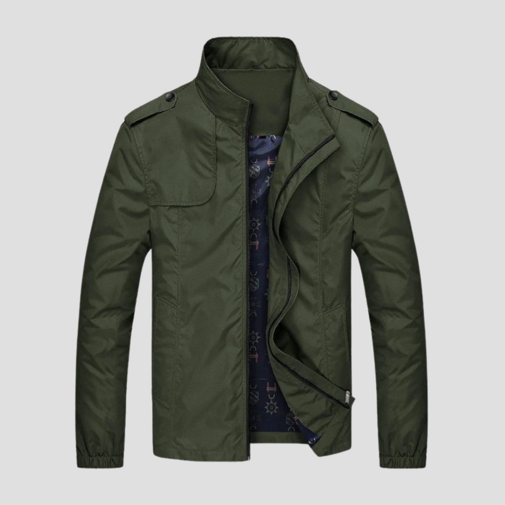 NOUVEAU RICHE Cargojacke Leichtes Robustes Material Mehrere Taschen Militärgrün