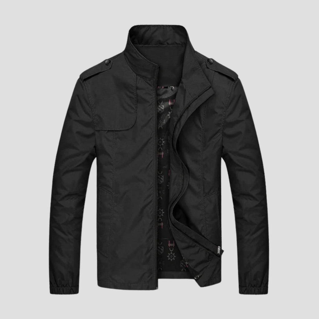 NOUVEAU RICHE Cargojacke Leichtes Robustes Material Mehrere Taschen Schwarz
