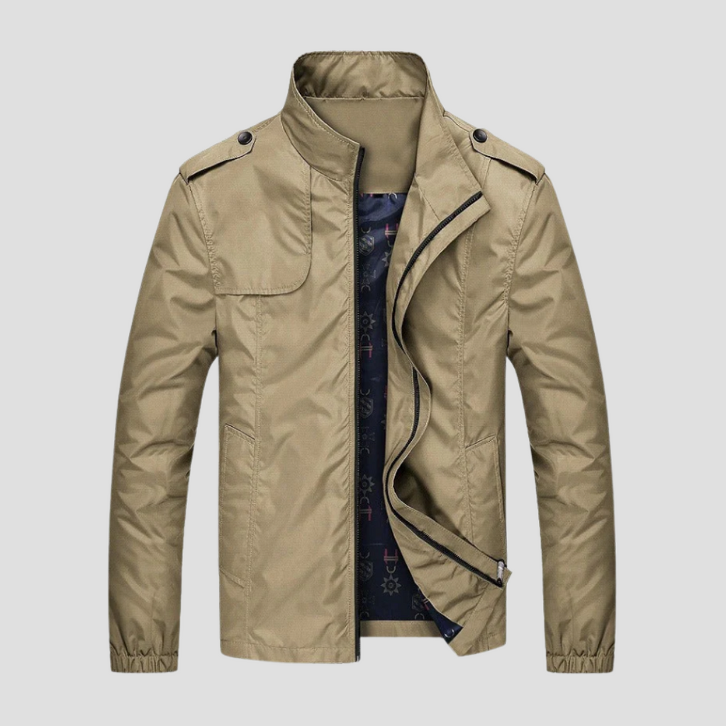 NOUVEAU RICHE Cargojacke Leichtes Robustes Material Mehrere Taschen Khaki