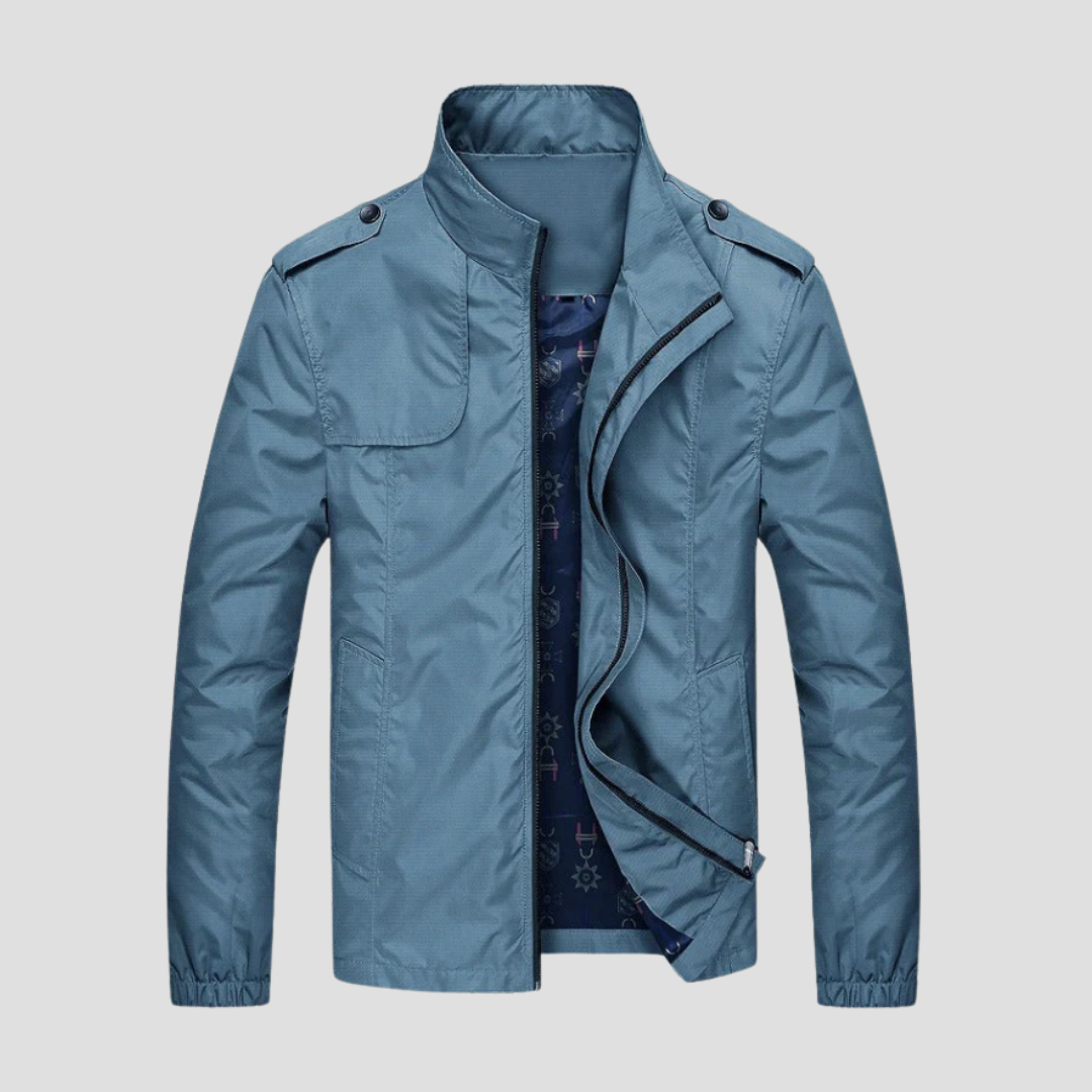 NOUVEAU RICHE Cargojacke Leichtes Robustes Material Mehrere Taschen Blau