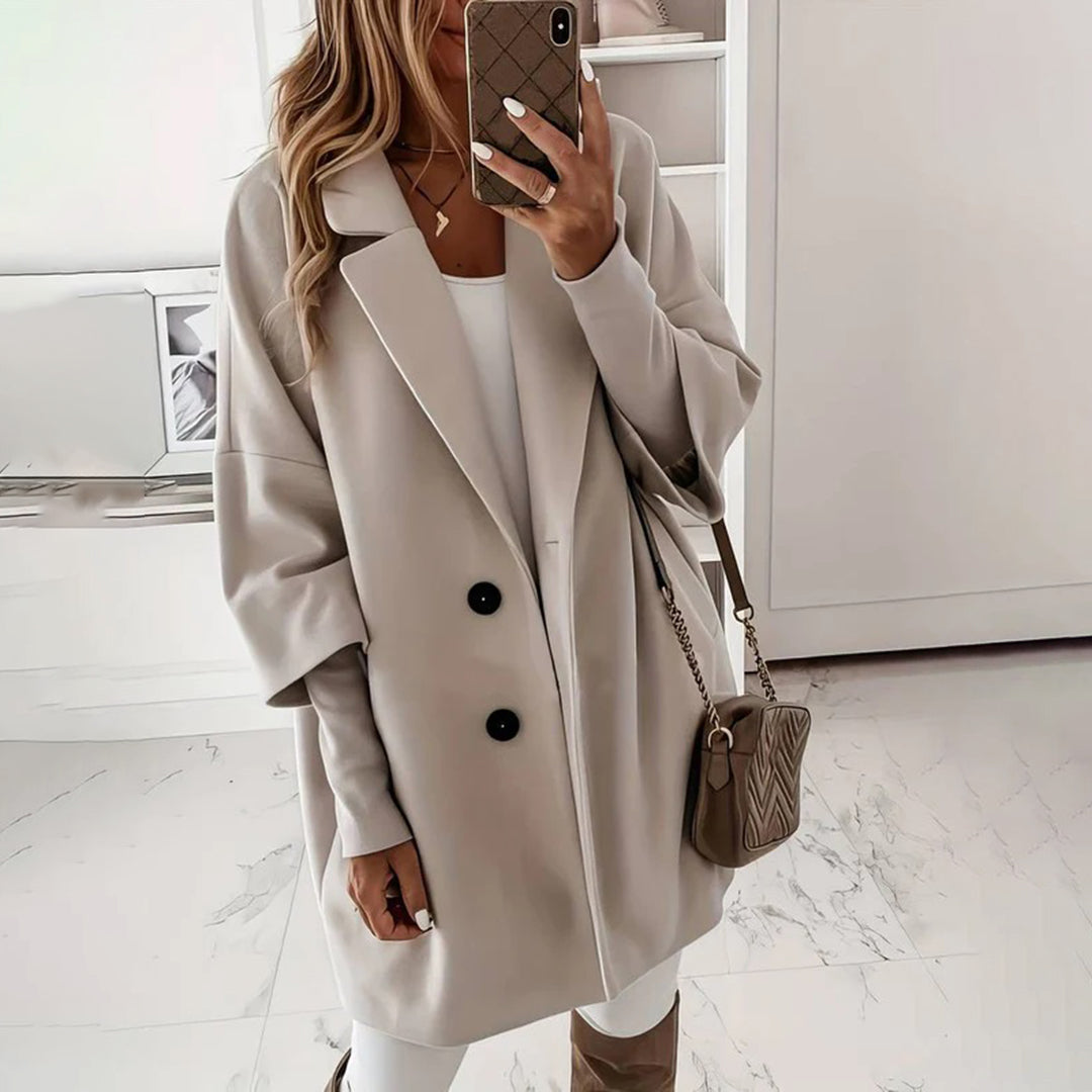 NOUVEAU RICHE Mantel Glamour Stil Mit Hochwertiger Verarbeitung Eleganz - Winterjacke - Wintermäntel Damen 2XL