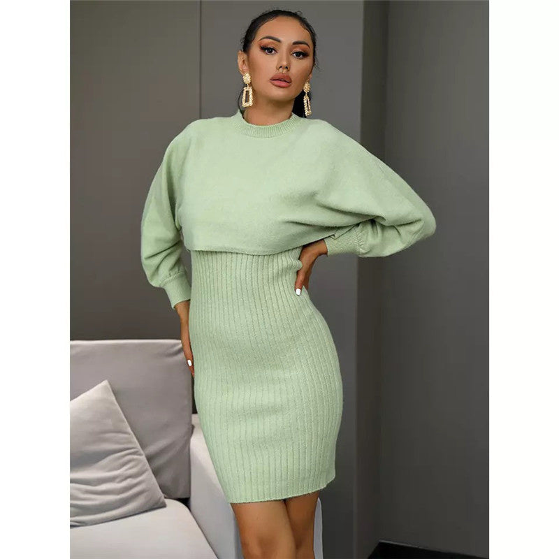NOUVEAU RICHE Umstandsset – Umstandskleid mit Pullover, Stilvolles & Bequemes Set für Werdende Mütter, Dehnbar, Einheitsgrösse – Luna