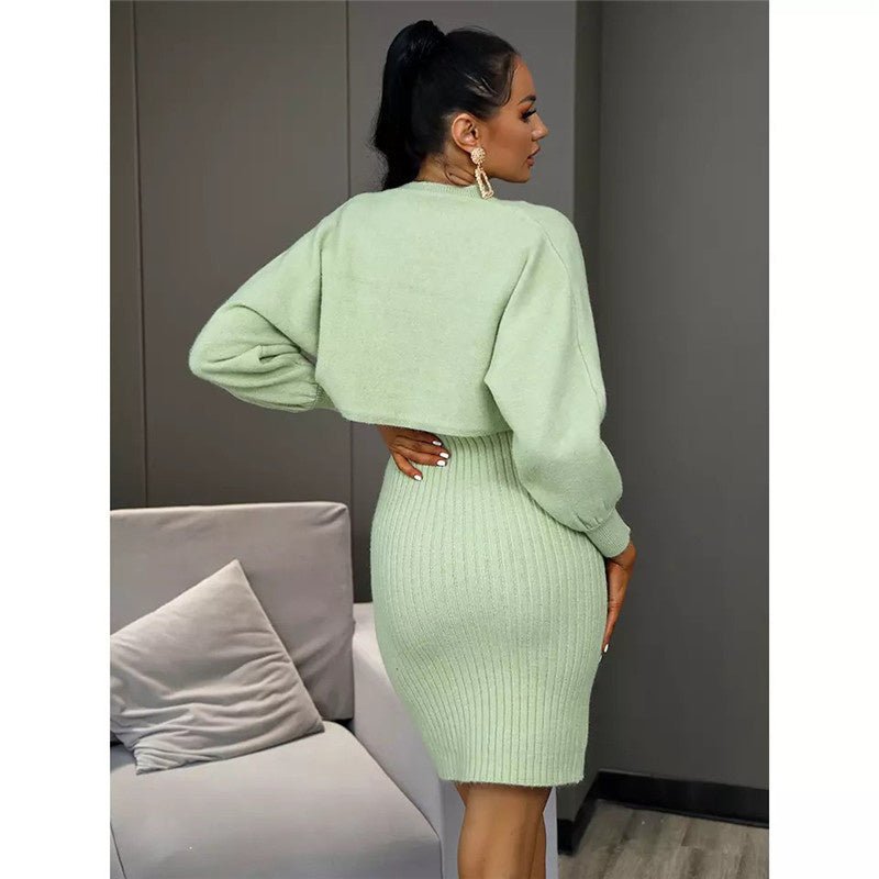 NOUVEAU RICHE Umstandsset – Umstandskleid mit Pullover, Stilvolles & Bequemes Set für Werdende Mütter, Dehnbar, Einheitsgrösse – Luna
