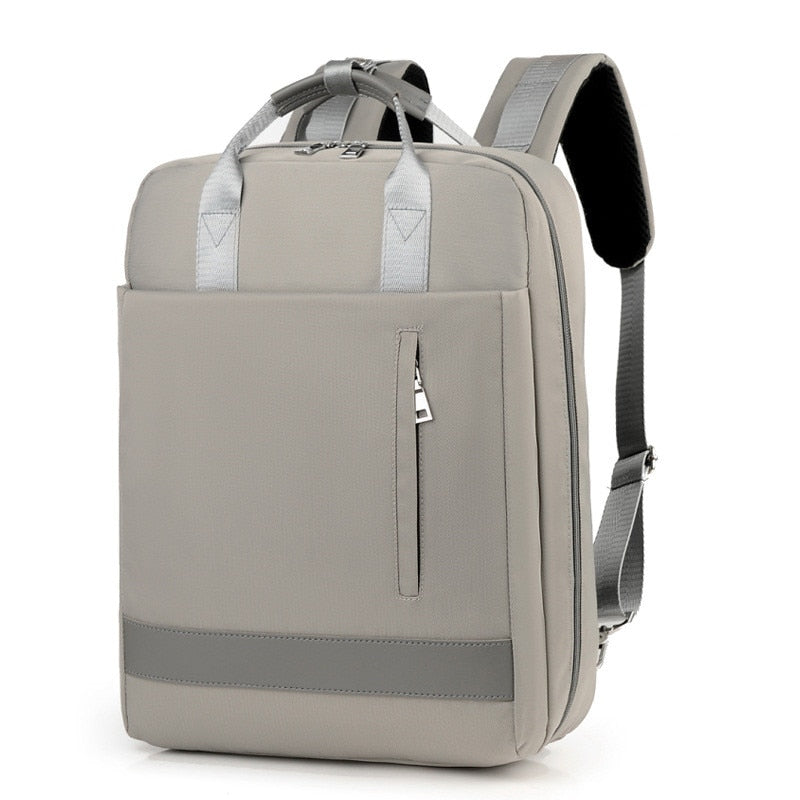 NOUVEAU RICHE Unisex Anti-Diebstahl Rucksack - Stichfest, USB, Reisefreundlich, Geräumig - Backpack Grau