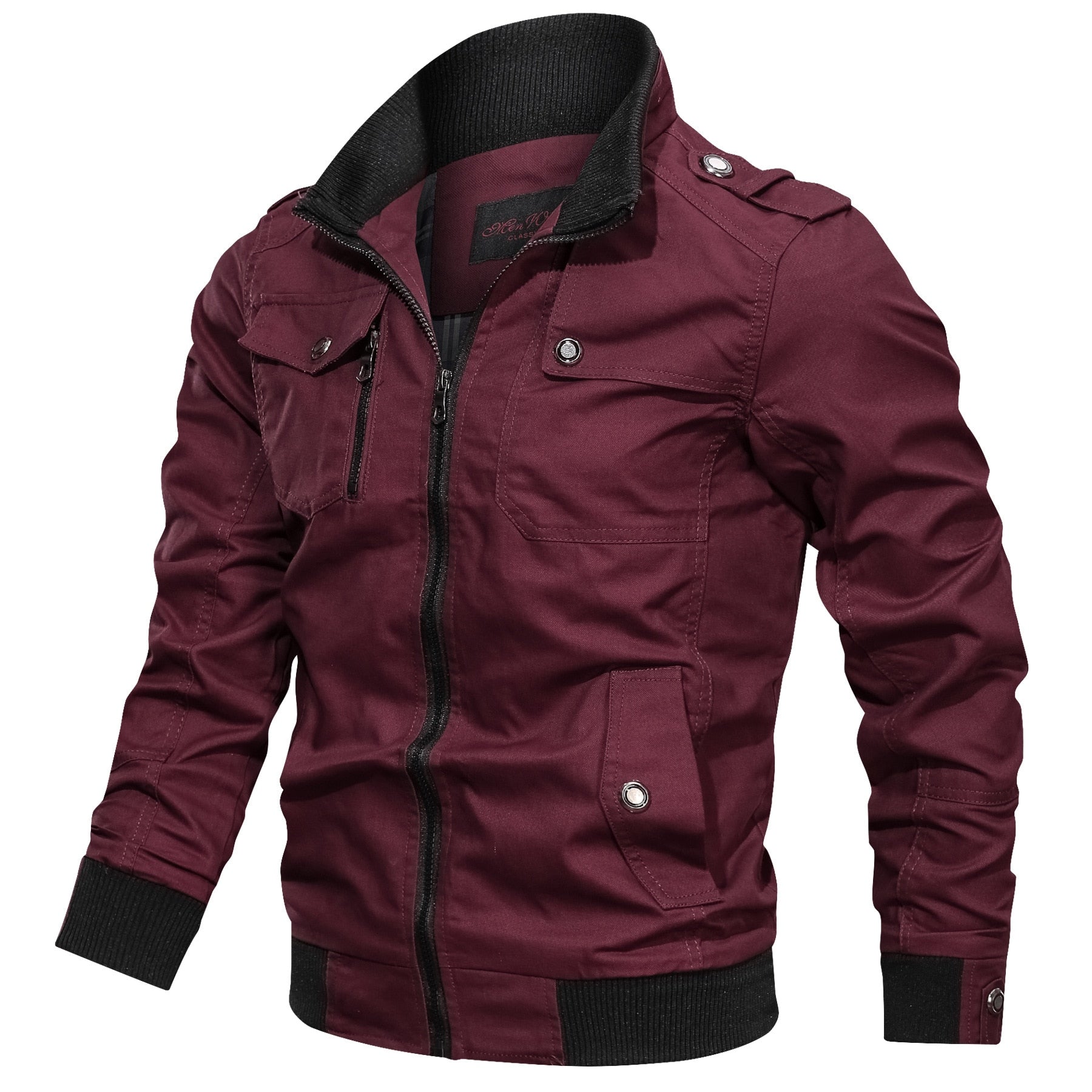 NOUVEAU RICHE Zipari | Army Winterjacke | Eine winddichte Herrenjacke Rot