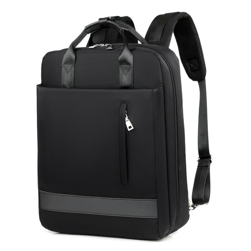 NOUVEAU RICHE Unisex Anti-Diebstahl Rucksack - Stichfest, USB, Reisefreundlich, Geräumig - Backpack Schwarz