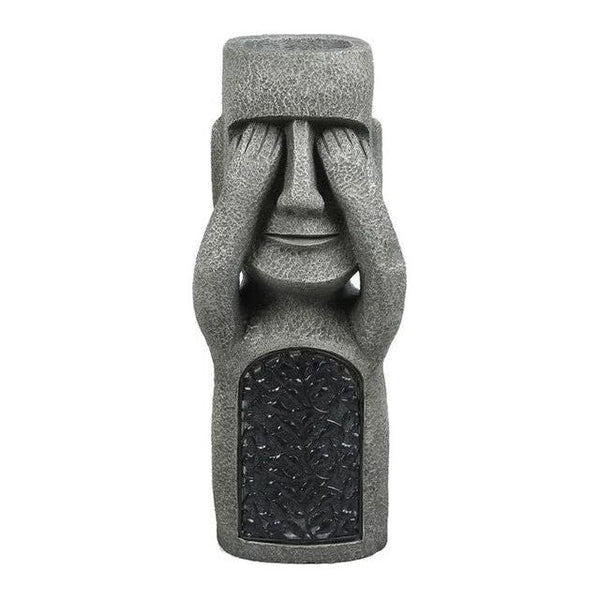 NOUVEAU RICHE Blumentopf Solar-LED Licht, Kunst-Skulptur für Garten Sehen