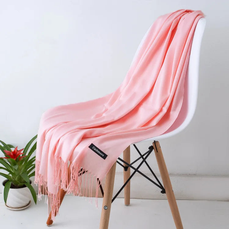 NOUVEAU RICHE Frauen Kaschmirschal Luxuriöse Wärme und Komfort Pfirsich