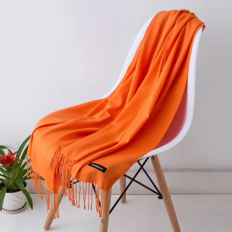 NOUVEAU RICHE Frauen Kaschmirschal Luxuriöse Wärme und Komfort Kaschmir Orange