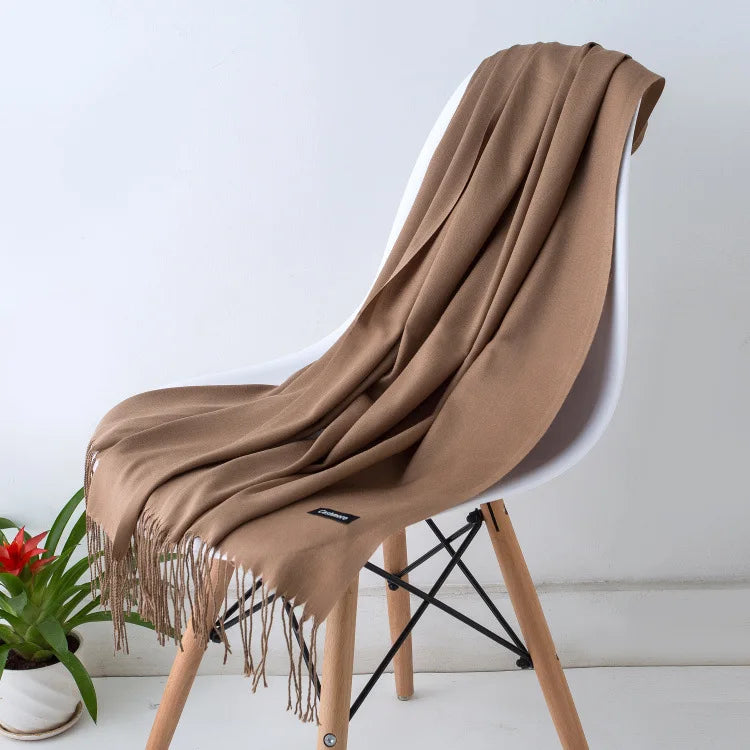 NOUVEAU RICHE Frauen Kaschmirschal Luxuriöse Wärme und Komfort Kaschmir Khaki