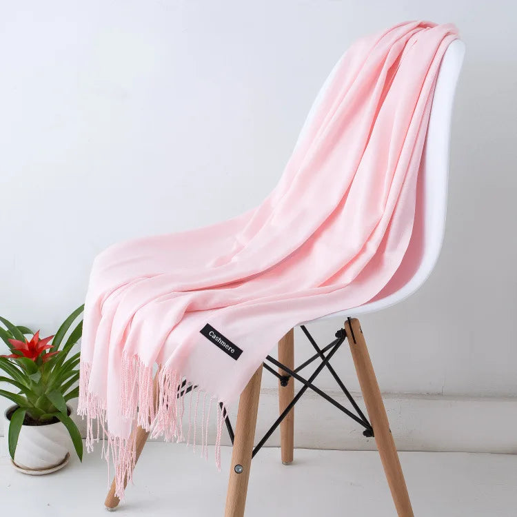 NOUVEAU RICHE Frauen Kaschmirschal Luxuriöse Wärme und Komfort Hellrosa